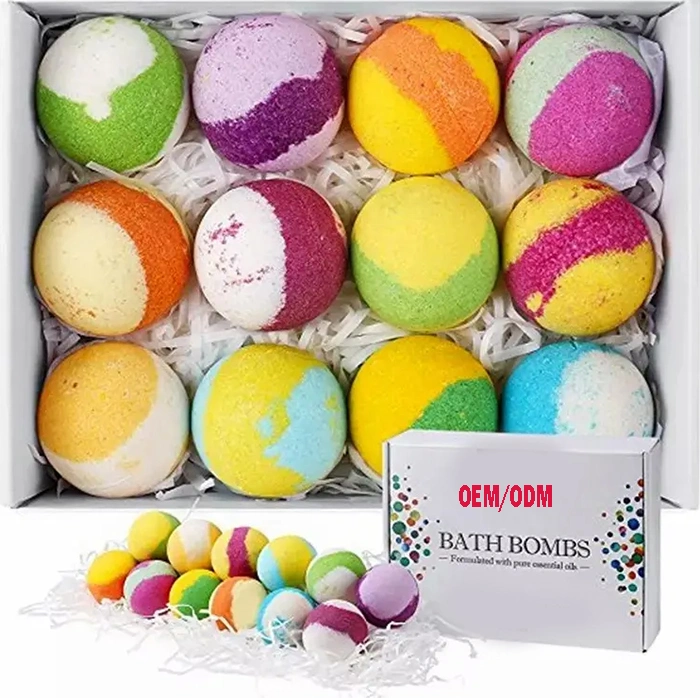 OEM Hot Sale Organic and Natural Fizz Bath Bombs SPA Bath Bombs Gift Sets with Private Label