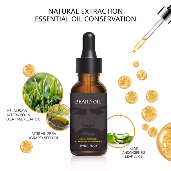 OEM/ODM orgánico suaviza el aceite brillante liso para el cuidado de la barba Grwoth