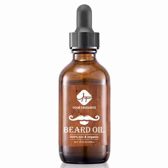 Aceite de barba orgánico 100% puro para el crecimiento de la barba, peinado, suavizante, nutritivo