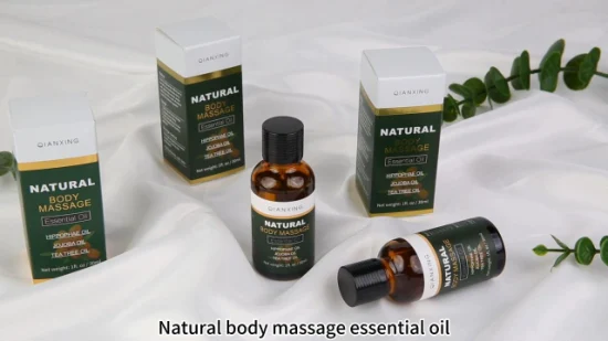 Aceite esencial de masaje corporal de rápida absorción de calidad SPA para el cuidado de la piel con etiqueta privada